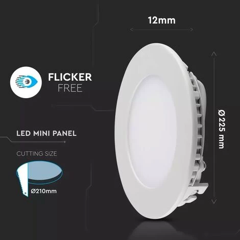 Panneau à LED Premium 18W Rond V-TAC | Température De Couleur: Blanc Neutre 4000K 3 Panneau à LED Premium 18W Rond V-TAC | Température De Couleur: Blanc Neutre 4000K – Image 3