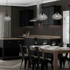 V-TAC Lustre LED En Forme De Goutte En Verre Brillant Avec Douille E27 (max 60W) Couleur Noire -V-TAC Soldes 56813062 5