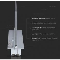V-TAC Samsung Puce LED Lampe De Secours 2W 16LED Encastré 12h Charge 6000K IP20 -V-TAC Soldes 56813110 3