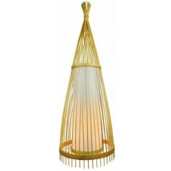 V-TAC Lustre De Sol En Bois à LED Avec Douille E27 (max 60W) H: 150cm 1,8mt Cable