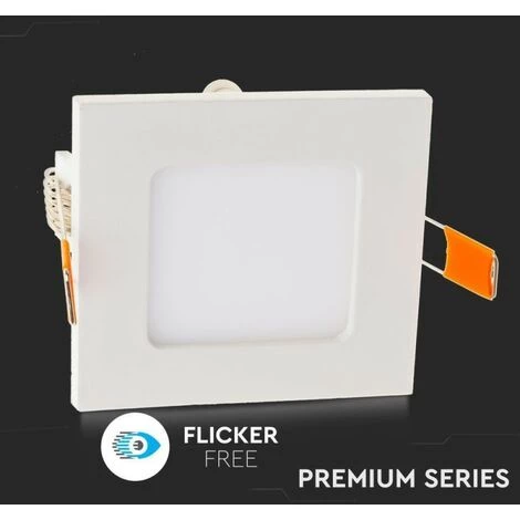 V-TAC 6W Mini Panneau LED Encastré Carré 4000K 3 V-TAC 6W Mini Panneau LED Encastré Carré 4000K – Image 3