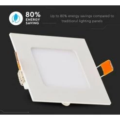V-TAC 6W Mini Panneau LED Encastré Carré 4000K 9 V-TAC 6W Mini Panneau LED Encastré Carré 4000K -V-TAC Soldes 56813312 5