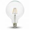 V-TAC Ampoule LED E27 6W G125 Filament 6400K