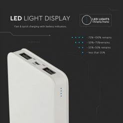 V-TAC Power Bank 5.000 MAh Couleur Blanche -V-TAC Soldes 56813356 4