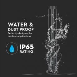 V-TAC Lampe De Jardin LED Fixation Au Sol LED COB 10W Couleur Noire H: 80cm 6400K IP65 -V-TAC Soldes 56813460 3