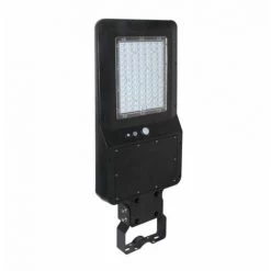 V-TAC Réverbère LED SMD 40W 120LM/W Avec Panneau Solaire Et Capteur PIR Couleur Noire 6000K IP65