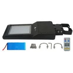 V-TAC Réverbère LED SMD 40W 120LM/W Avec Panneau Solaire Et Capteur PIR Couleur Noire 6000K IP65 -V-TAC Soldes 56839686 4