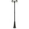 V-TAC Lampadaire LED Avec Douille Double Lanterne 2*E27 Couleur Noir Mat H: 228cm IP44