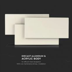 V-TAC Applique LED Rectangulaire Formes Superposées 12W Couleur Gris 4000K IP20 -V-TAC Soldes 56839719 4