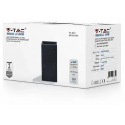 V-TAC Applique LED Rectangulaire G9 (Max 2*25W) En Béton Gris Foncé IP20 -V-TAC Soldes 56839738 4