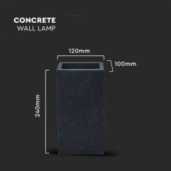 V-TAC Applique LED Rectangulaire G9 (Max 2*25W) En Béton Gris Foncé IP20 -V-TAC Soldes 56839738 5