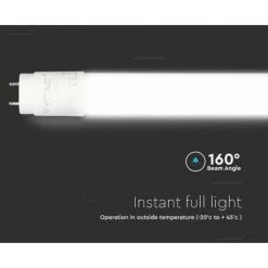 V-TAC Tube LED Puce Samsung T8 7.5W G13 60cm Nanoplastique Rotatif 3000K 110 LM/W -V-TAC Soldes 56839764 3
