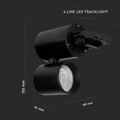V-TAC Rail D'éclairage LED 15W Couleur Noire 6400K CRI> 95 8 V-TAC Rail D'éclairage LED 15W Couleur Noire 6400K CRI> 95 -V-TAC Soldes 56839770 4