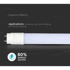 V-TAC Tube LED T8 12W G13 120cm 160LM/W En Nanoplastique 6400K -V-TAC Soldes 56839798 3