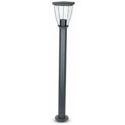V-TAC Lampadaire De Jardin LED Avec Douille E27 (max 40W) En Acier Inoxydable H: 800mm Couleur Noire IP44