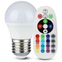 V-TAC Ampoule LED E27 3.5W G45 Avec Télécommande RVB + 6400K -V-TAC Soldes 56839841 5
