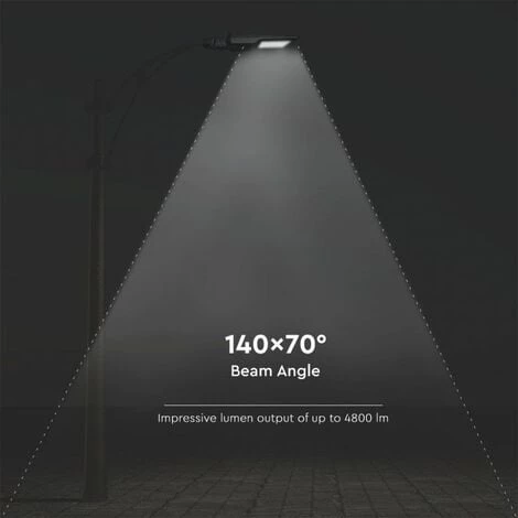 V-TAC Réverbère De 40W 120LM/W SMD LED Avec Le Panneau Solaire Et La Couleur Noire 4000K IP65 De Capteur De PIR 4 V-TAC Réverbère De 40W 120LM/W SMD LED Avec Le Panneau Solaire Et La Couleur Noire 4000K IP65 De Capteur De PIR – Image 4