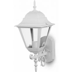 V-TAC Lanterne Murale LED Avec Douille E27 (Max 60W) Vers Le Haut Couleur Blanc Opaque IP44