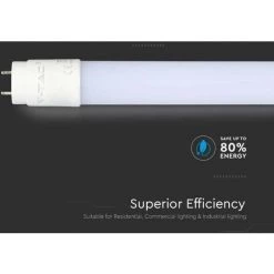 V-TAC Puce Tube LED Samsung T8 16,5W G13 120cm En Nanoplastique Rotatif 6500K -V-TAC Soldes 56839911 4