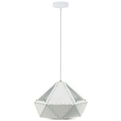 V-TAC Lustre LED à Prisme En Métal Avec Douille E27 (max 60W) Couleur Blanche