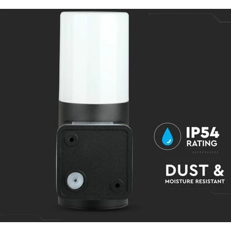 V-TAC Lampe De Jardin LED Ronde Avec Douille GU10 (Max 35W) Corps Noir Diffuseur Blanc Opaque IP54 4 V-TAC Lampe De Jardin LED Ronde Avec Douille GU10 (Max 35W) Corps Noir Diffuseur Blanc Opaque IP54 – Image 4