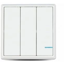 V-TAC Commutateur Sans Fil à Trois Boutons Avec Capteur De Couleur Blanc IP54