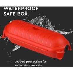 V-TAC Coffret De Sécurité Pour Multiprises Noir Et Rouge IP44