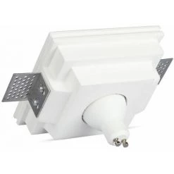 V-TAC Spot LED Encastrable Carré GU10 Et GU5.3 (MR16) Corps En Plâtre Blanc -V-TAC Soldes 56847983 5