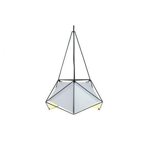 V-TAC Lustre Polyédrique En Métal LED Avec Douille E27 (Max 60W) Couleur Blanche Et Cadre Noir 3 V-TAC Lustre Polyédrique En Métal LED Avec Douille E27 (Max 60W) Couleur Blanche Et Cadre Noir – Image 3