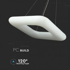 V-TAC Lustre LED Carré 80W Avec Télécommande à Changement De Couleur 3 En 1 Corps Blanc L: 75cm H: 120cm Dimmable -V-TAC Soldes 56847988 4