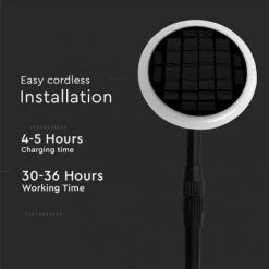 V-TAC Lampadaire De Jardin Solaire LED 8W Avec Double Piquet De Montage Blanc Et Noir 3000K IP65 8 V-TAC Lampadaire De Jardin Solaire LED 8W Avec Double Piquet De Montage Blanc Et Noir 3000K IP65 -V-TAC Soldes 56848013 4
