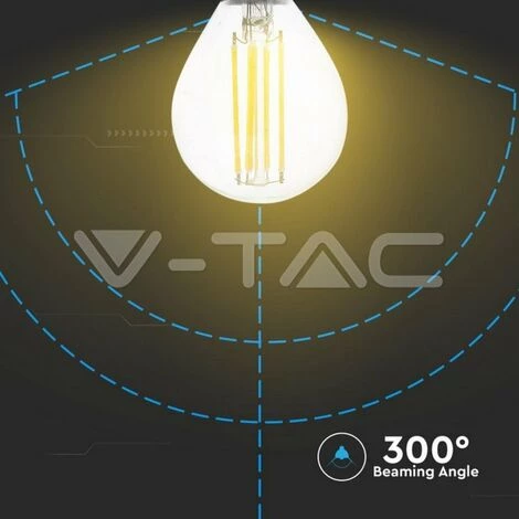 V-TAC Ampoule LED E14 4W P45 Filament 2700K (Blister 2 Pièces) 3 V-TAC Ampoule LED E14 4W P45 Filament 2700K (Blister 2 Pièces) – Image 3