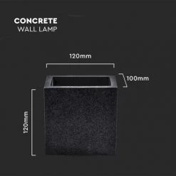 V-TAC Applique LED Carrée G9 (Max 25W) En Béton Gris Foncé IP20 -V-TAC Soldes 56848040 4