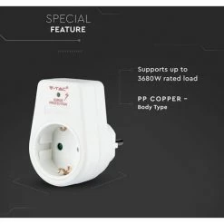 V-TAC Adaptateur Avec Prise 16A Prise Shuko Couleur Blanche -V-TAC Soldes 56848045 3