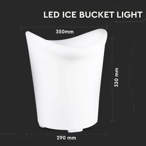 V-TAC Seau à Glace LED RVB 3W Avec Télécommande IR 24 Touches Et Bloc D'alimentation à Intensité Variable IP54 5 V-TAC Seau à Glace LED RVB 3W Avec Télécommande IR 24 Touches Et Bloc D'alimentation à Intensité Variable IP54 – Image 5