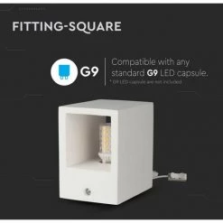 V-TAC G9 Square Wall LED Spotlight Holder Corps En Plâtre -V-TAC Soldes 56848154 3