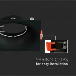 V-TAC Spot LED Encastrable Carré GU10 Couleur Noire -V-TAC Soldes 56848168 3