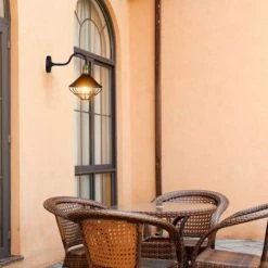 V-TAC Applique LED Lanterne En Verre Avec Douille E27 Noir Mat IP65 -V-TAC Soldes 56848192 4