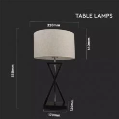 V-TAC Lampe De Table LED Ronde Avec Culot E27 Couleur Ivoire -V-TAC Soldes 56848195 4