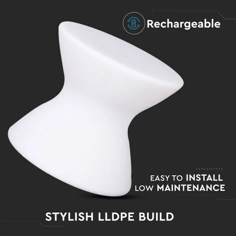 V-TAC Tabouret LED RGB 3W Avec Télécommande IR 24 Touches Et Alimentation IP67 à Intensité Variable 2 V-TAC Tabouret LED RGB 3W Avec Télécommande IR 24 Touches Et Alimentation IP67 à Intensité Variable – Image 2