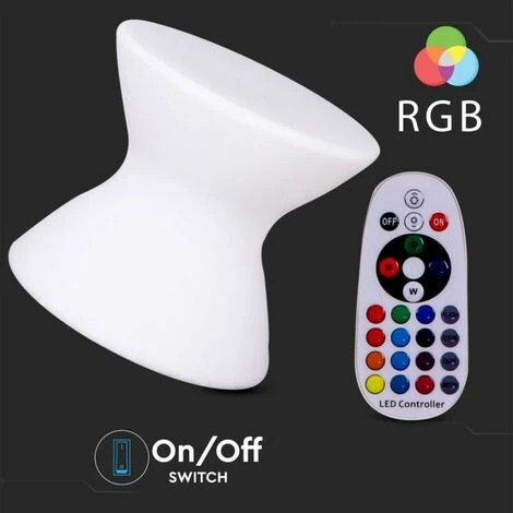 V-TAC Tabouret LED RGB 3W Avec Télécommande IR 24 Touches Et Alimentation IP67 à Intensité Variable 3 V-TAC Tabouret LED RGB 3W Avec Télécommande IR 24 Touches Et Alimentation IP67 à Intensité Variable – Image 3