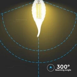 V-TAC Ampoule LED E14 4W Flame Twisted Candle Filament 6400K -V-TAC Soldes 56848248 3