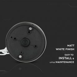 V-TAC Lustre De Jardin à Suspension LED En Aluminium Avec Douille E27 (Max 60W) Blanc Mat IP44 -V-TAC Soldes 56848252 3