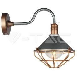 V-TAC Applique LED Lanterne En Verre Avec Douille E27 IP65 Et Finitions Bronze