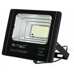 V-TAC Phare LED Avec Télécommande Et Panneau Solaire 16W 6000K