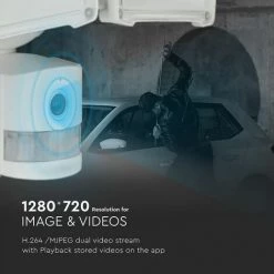 V-TAC Projecteur LED 18W Avec Capteur PIR Et Caméra WiFi Couleur Blanche 6000K -V-TAC Soldes 56848416 4