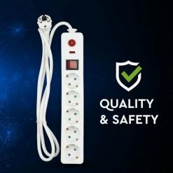 V-TAC Bloc Multiprise Avec Câble De 1,4mt 5 Prises 16A Avec Interrupteur Et Protection Contre Les Surcharges Couleur Blanche 9 V-TAC Bloc Multiprise Avec Câble De 1,4mt 5 Prises 16A Avec Interrupteur Et Protection Contre Les Surcharges Couleur Blanche -V-TAC Soldes 56857119 5