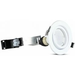 V-TAC Spot LED Encastrable Rond 5W Avec Spot GU10 Blanc 6400K (3 Pièces)