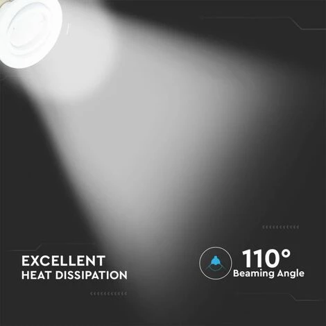 V-TAC Spot LED Encastrable Rond 5W Avec Spot GU10 Blanc 6400K (3 Pièces) 4 V-TAC Spot LED Encastrable Rond 5W Avec Spot GU10 Blanc 6400K (3 Pièces) – Image 4