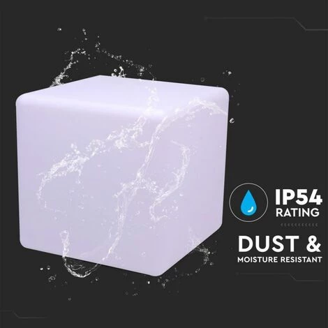 V-TAC Cube LED RGB 3W Avec Télécommande IR 24 Touches Et Alimentation IP67 à Intensité Variable 4 V-TAC Cube LED RGB 3W Avec Télécommande IR 24 Touches Et Alimentation IP67 à Intensité Variable – Image 4